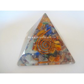 7 Chakra Stones Orgone Energy Pyramid