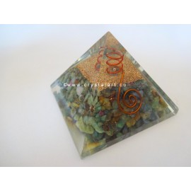 Ruby Zoisite With Crystal Point Orgone Pyramid