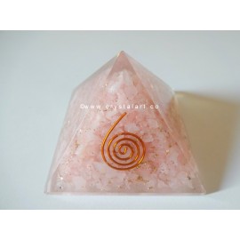 Rose Quartz Orgone Energy Pyramid