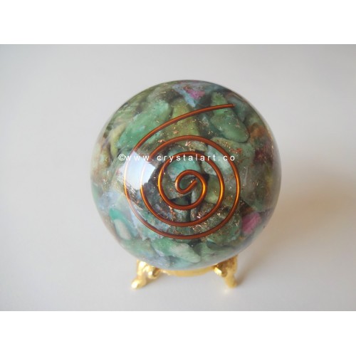 Ruby Zoisite Orgone Spheres