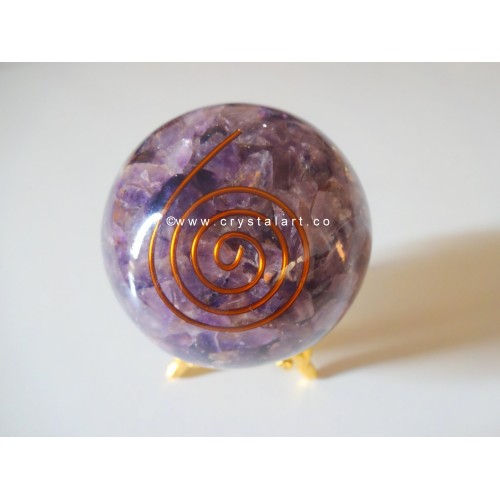 Amethyst Agate Orgone Spheres