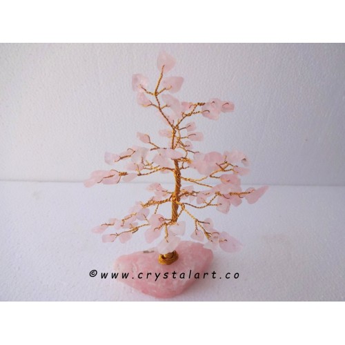 150 Chips Rose Quartz Stones with Rock Gemstone Tree