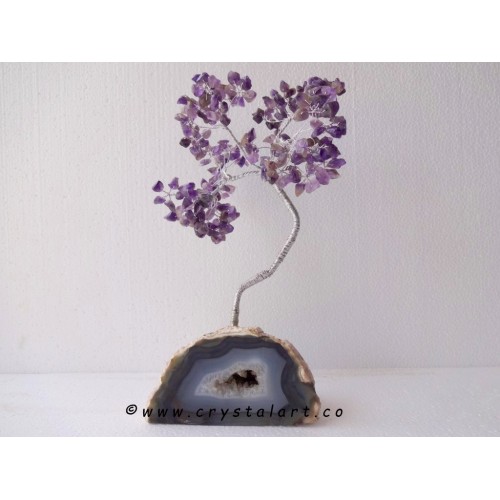 150 Amethyst Chips on the Onyx Geode Gemstone Tree