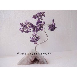 150 Amethyst Chips on the Onyx Geode Gemstone Tree