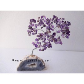 150 Amethyst Chips on the Onyx Geode Gemstone Tree