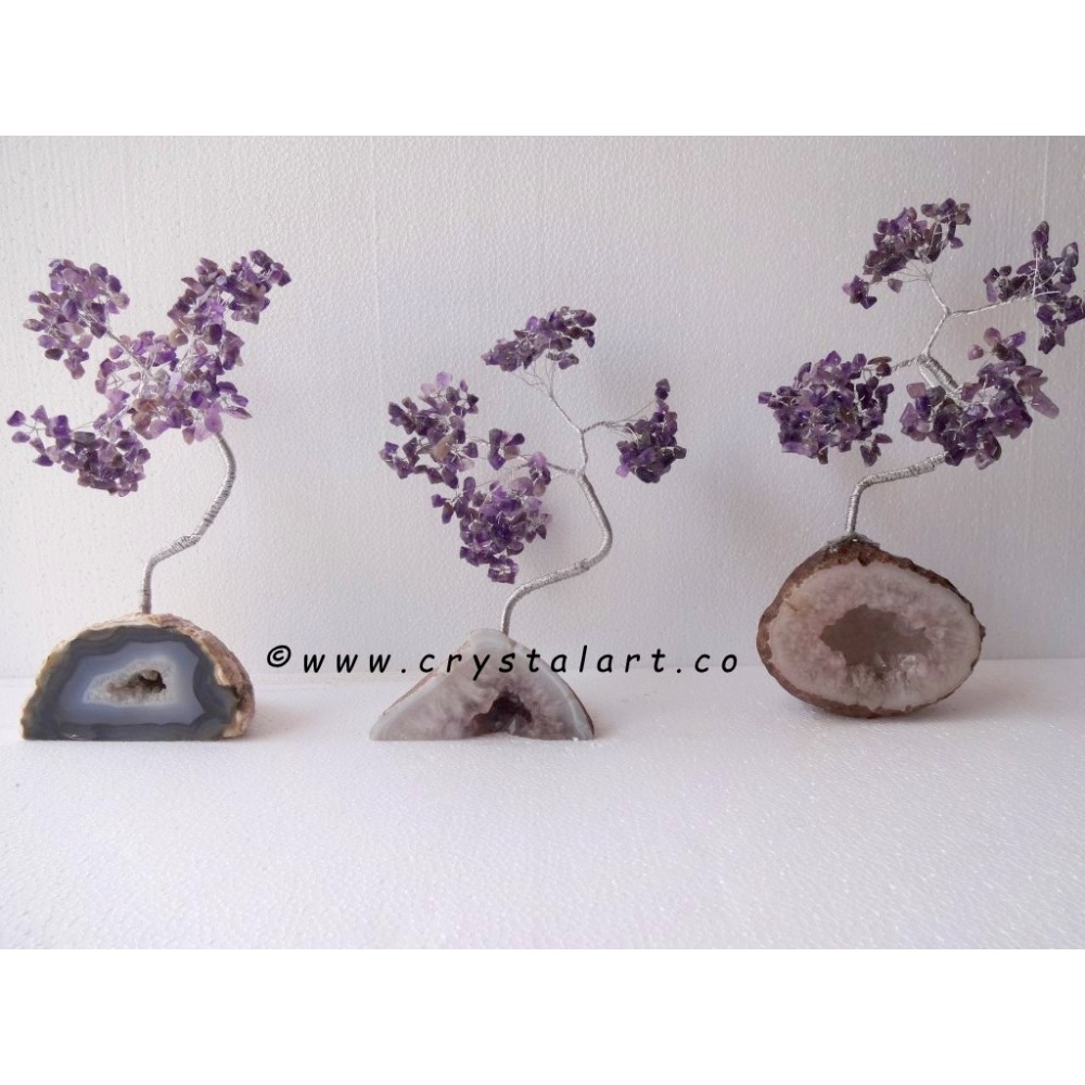 Amethyst Chips with Clusters stand Wholesale Gemstone Tree