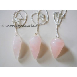 Rose Quartz Smooth Plane Drop Pendulum