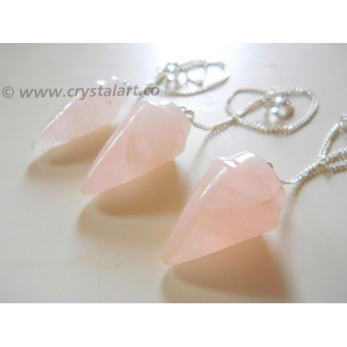 Rose Quartz Smooth Plane Drop Pendulum