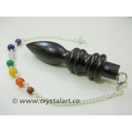 Black Rose Wood Karnak Chakra Chain Pendulum