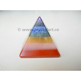 70-80 MM 7 Chakra Big Size Bonded Pyramid 