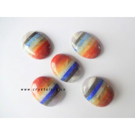 Seven Chakra Bonded Cabochon Loose