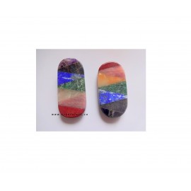 Seven Chakra Bonded Flat Cabochon