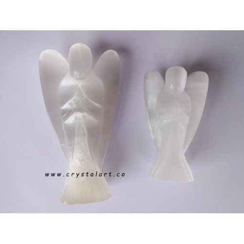 Selenite 6 inch Carving Big size Angel