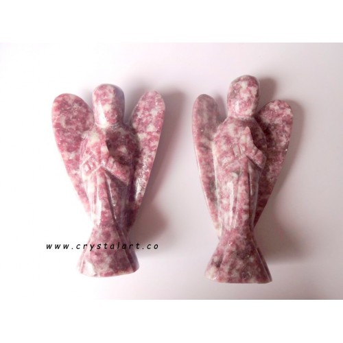 Lepidolite 6 to 7 inch Carving Big size Angel