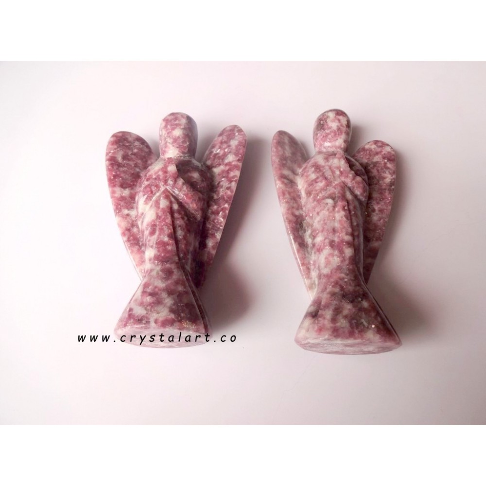 Lepidolite 6 to 7 inch Carving Big size Angel