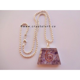 Amethyst Orgone Pendants with Chain