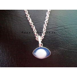 Blue Onyx Cats Eye Silver Plated Pendants