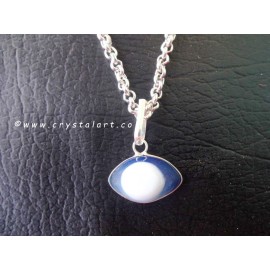 Blue Onyx Cats Eye Silver Plated Pendants