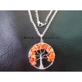 Red Carnelian Agate Stone Tree of Life Pendants without Chain