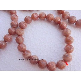 Sunstone 10 mm Plane Beads Bracelets