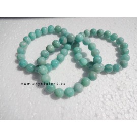 Amazonite 10 mm Plane Beads Bracelets