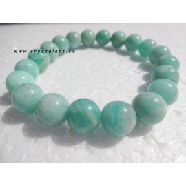 Amazonite 10 mm Plane Beads Bracelets