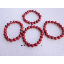 Red Jasper Agate 10 mm Plane Beads Bracelets