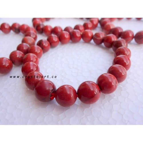 Red Jasper Agate 10 mm Plane Beads Bracelets