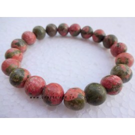 Unakite 8 mm Plane Beads Bracelets