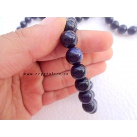 Blue Goldstone 8 mm Plane Beads Bracelets