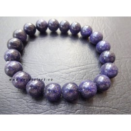 Blue Goldstone 8 mm Plane Beads Bracelets