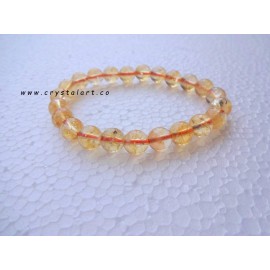 Citrine 8 mm Plane Beads Bracelets