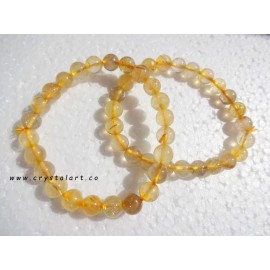 Citrine 8 mm Plane Beads Bracelets