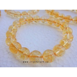 Citrine 8 mm Plane Beads Bracelets