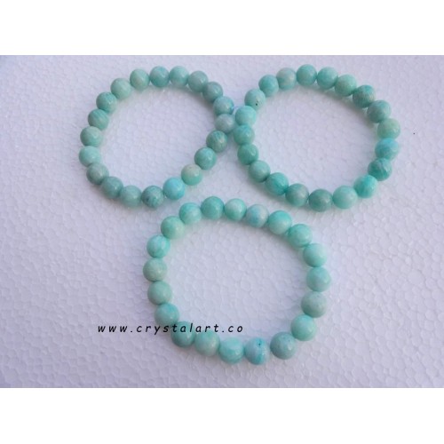 Amazonite 8 mm Plane Beads Bracelets