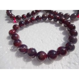 Garnet 8 mm Plane Beads Bracelets