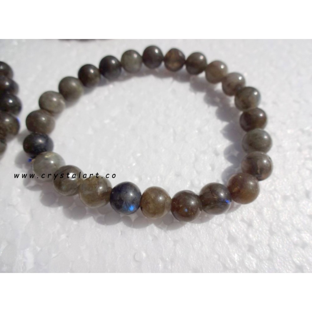 Labradorite 8 mm Plane Beads Bracelets