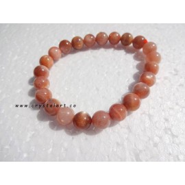 Sunstone 8 mm Plane Beads Bracelets