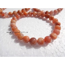 Sunstone 8 mm Plane Beads Bracelets