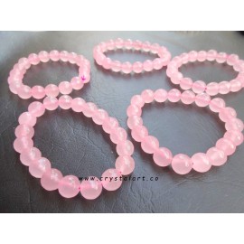 Rose Quartz 10 mm faceted Beads Bracelets