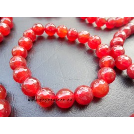 Red Carnilian 10 mm faceted Beads Bracelets