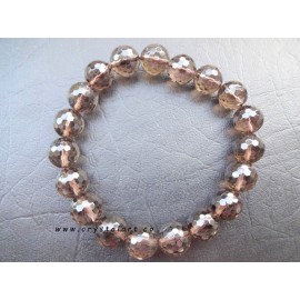 Smokey Quartz 10 mm faceted Beads Bracelets