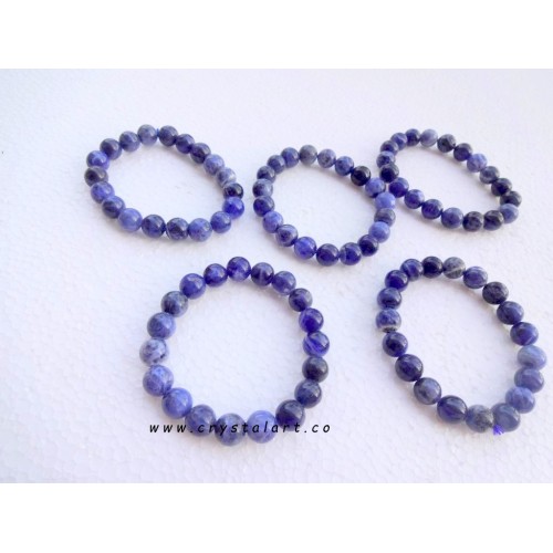 Sodalite 10 mm Plane Beads Bracelets B grade