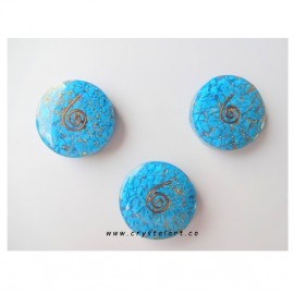 Turquoise Orgone Round Shape Paper Weight