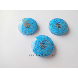 Turquoise Orgone Round Shape Paper Weight