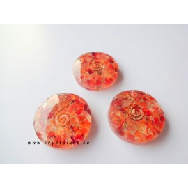 Red Carnelian Orgone Round Shape Paper Weight