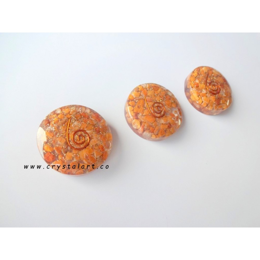 Yellow Aventurine Orgone Round Shape Paper Weight