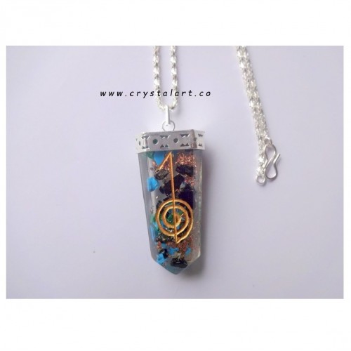 Power Of The Universe Cho Ku Rei Gemstone Orgone Flat Chain Pendants