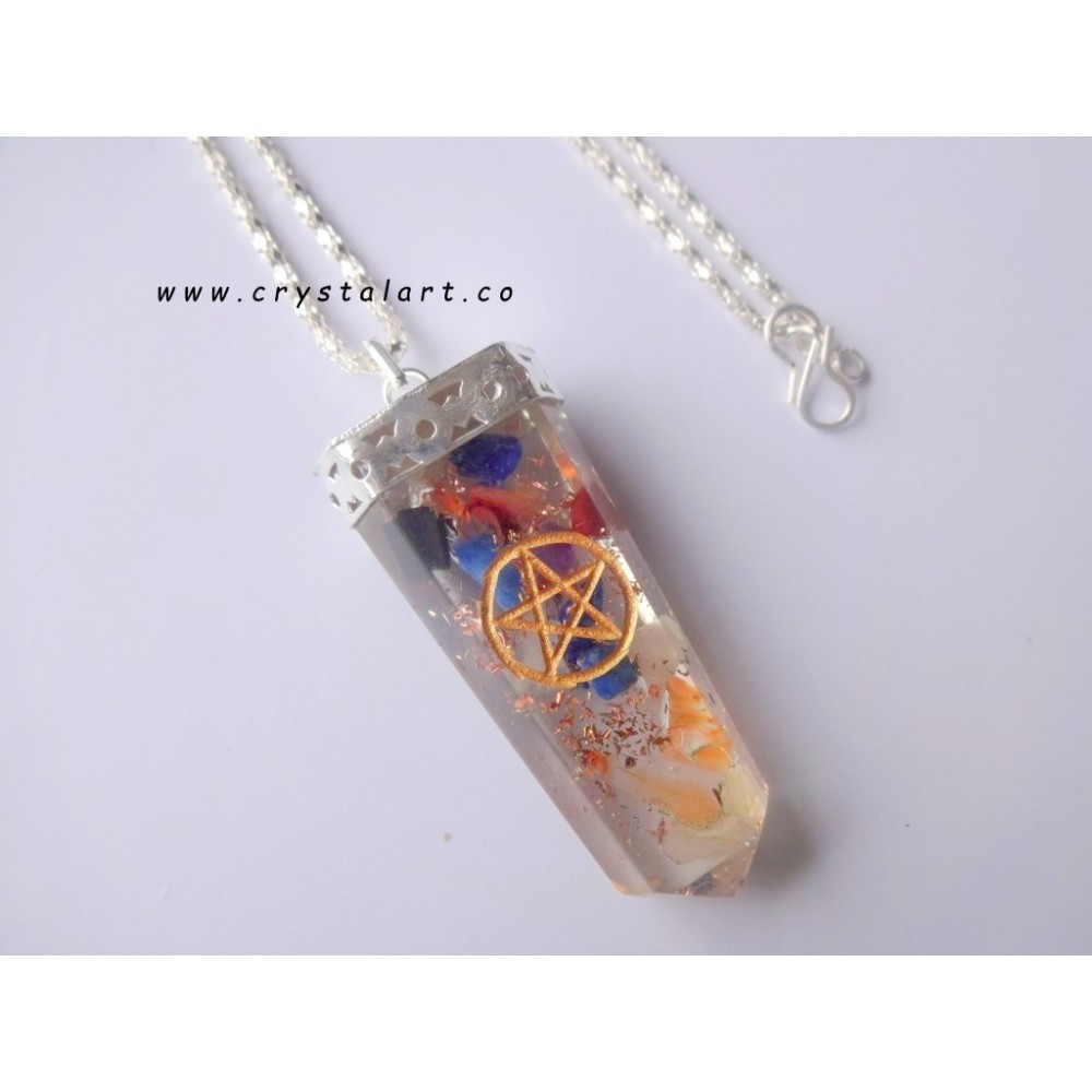 Jewish Faith Star Of David Chakra Flat Chain Pendants