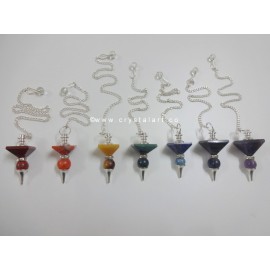 7 Chakra 2 Piece Pendulum set